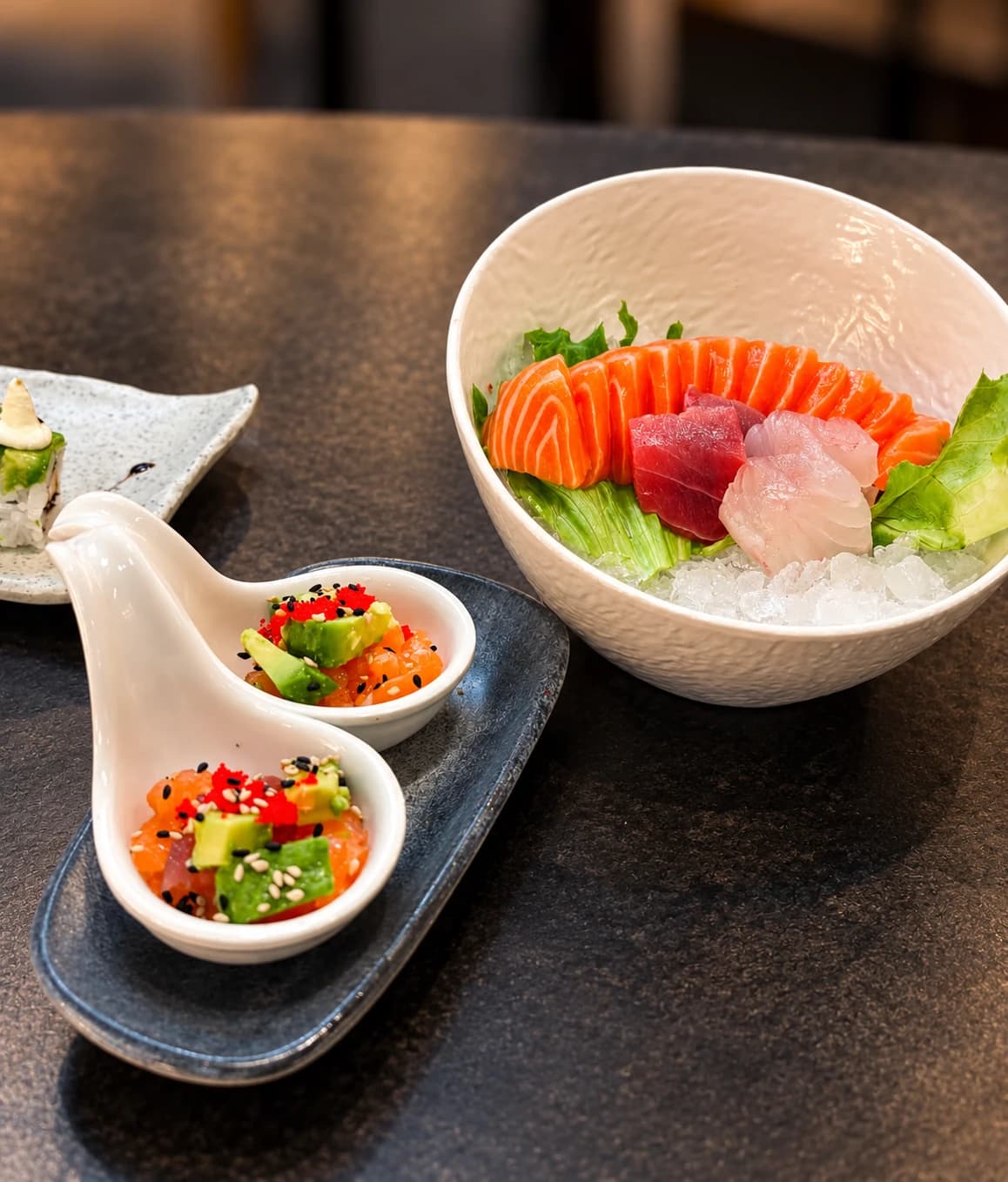 Sashimi e pequenas entradas